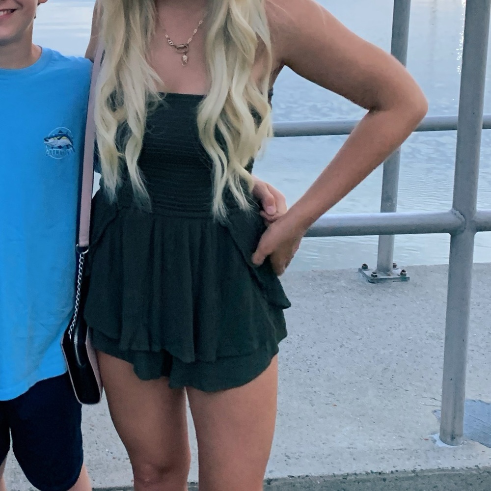 olive green romper